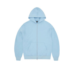 Corteiz Hybrid Jacquard Knit Alcatraz Zip Hoodie - Baby Blue