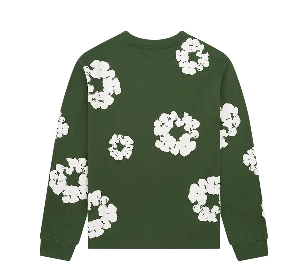Denim Tears Long Sleeve Cotton Wreath Tee - Green