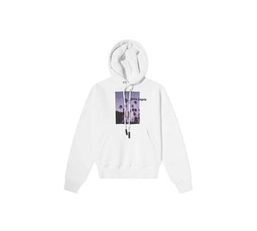 Palm Angels Stars and Palms Popover Hoodie - White/Black/Purple Sunset